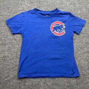 Chicago Cubs Anthony Rizzo #44 T-Shirt Kids S Blue Majestic Sports Fan Gear‎ MLB